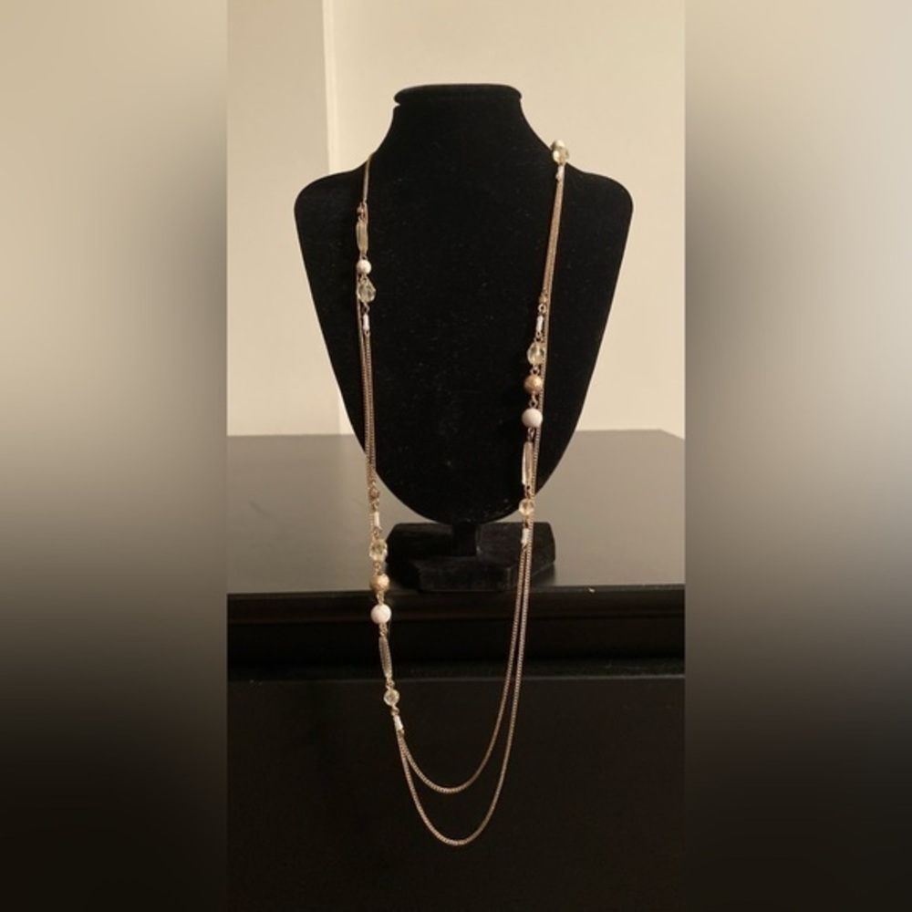 BP Gold and Cream Beaded Necklace